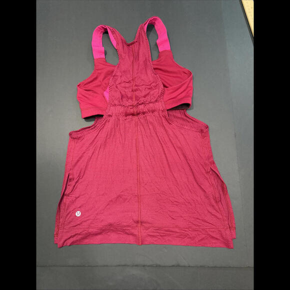 Lululemon Tank Top Bra Red Pink Luxury Designer Athletic Lounge Preppy 6 - Picture 13 of 15